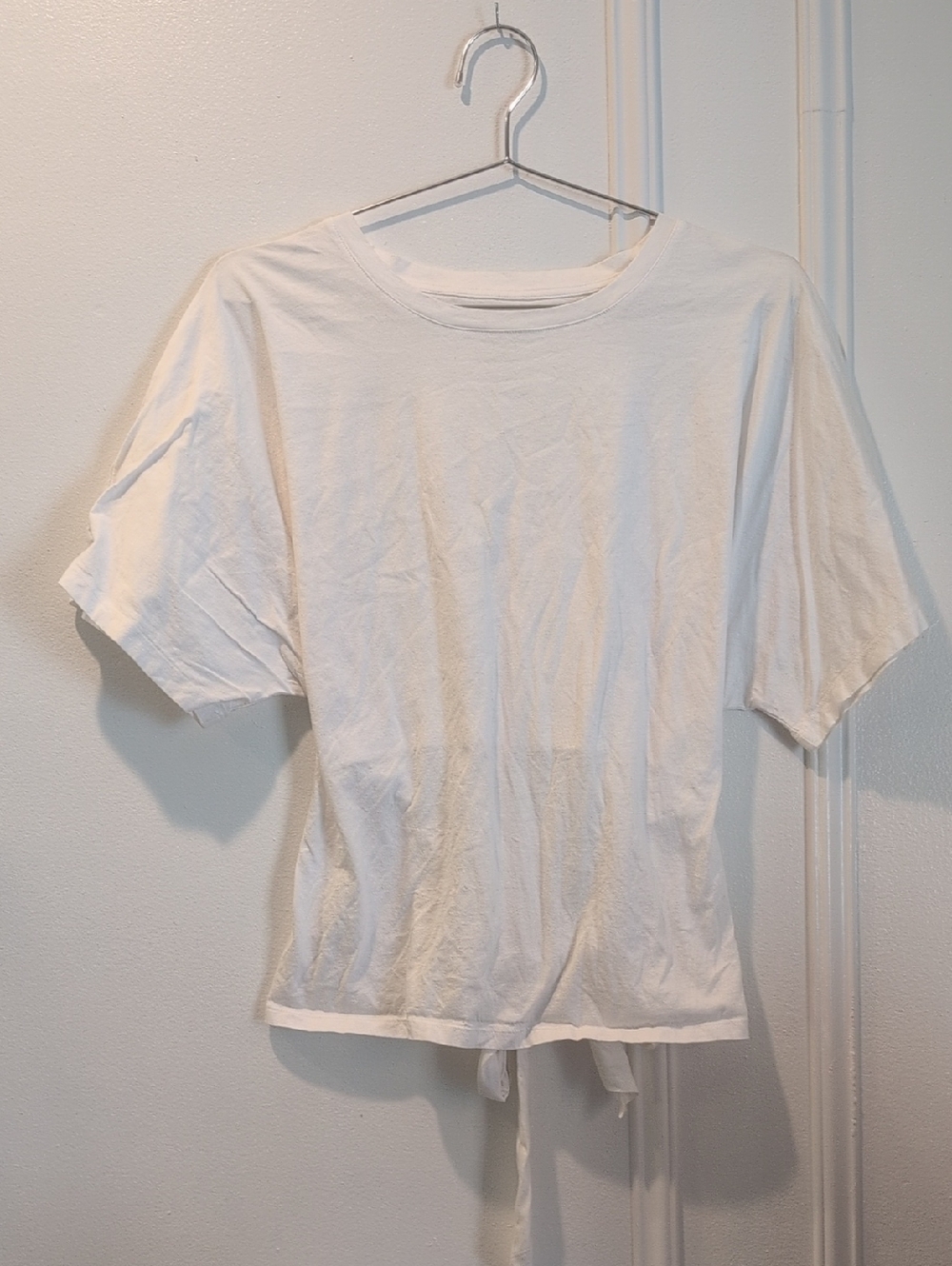 a new day White Short-Sleeve Tie-Back Tee